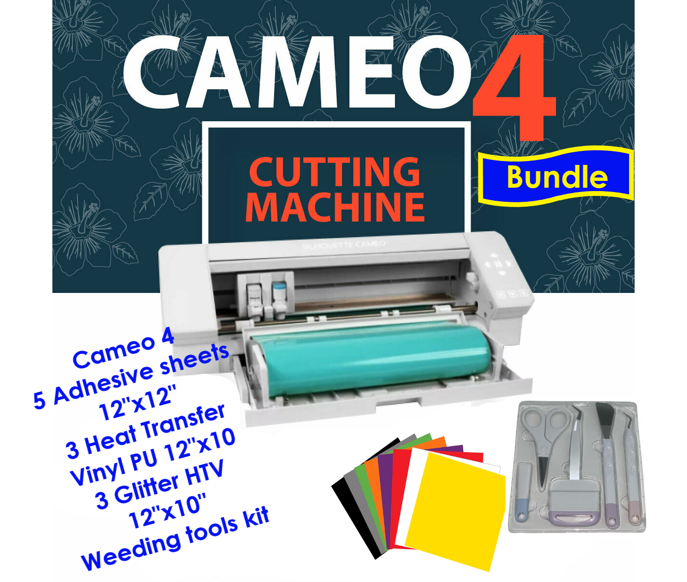 Silhouette Cameo 4 Electronic Cutter. Bundle.